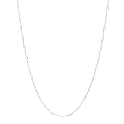 Tiffany Sterling Silver Ziegfeld Bar Chain Necklace 1 of 6