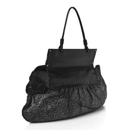 Fendi Calf Hair To You Convertible Clutch Grey 2 of 7