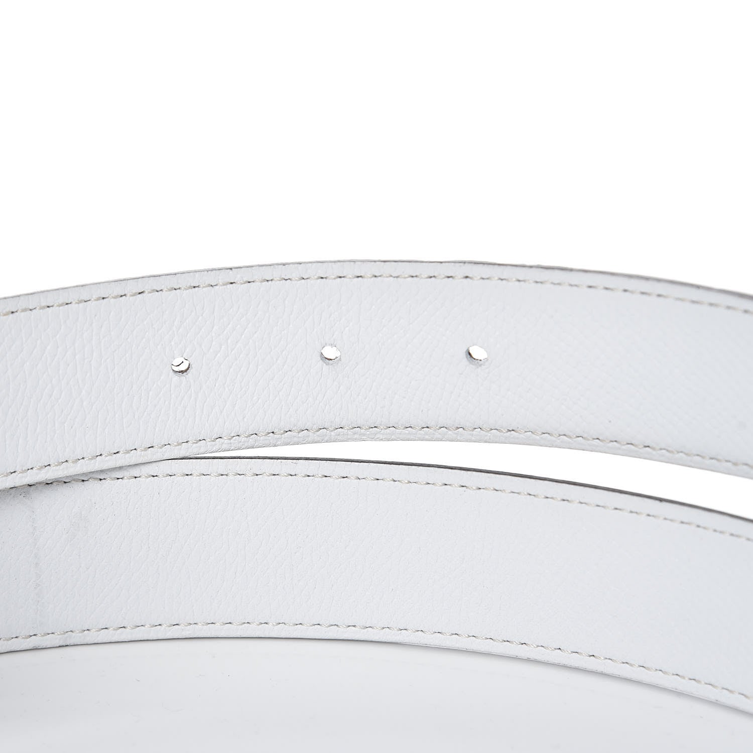 Hermes Epsom 32mm Belt Strap 95 White Etoupe 5 of 9