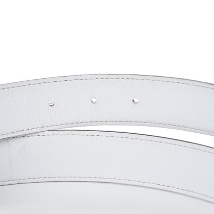 Hermes Epsom 32mm Belt Strap 95 White Etoupe 5 of 9