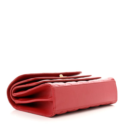 Chanel Calfskin Quilted Medium Triple Flap Red 4 of 17