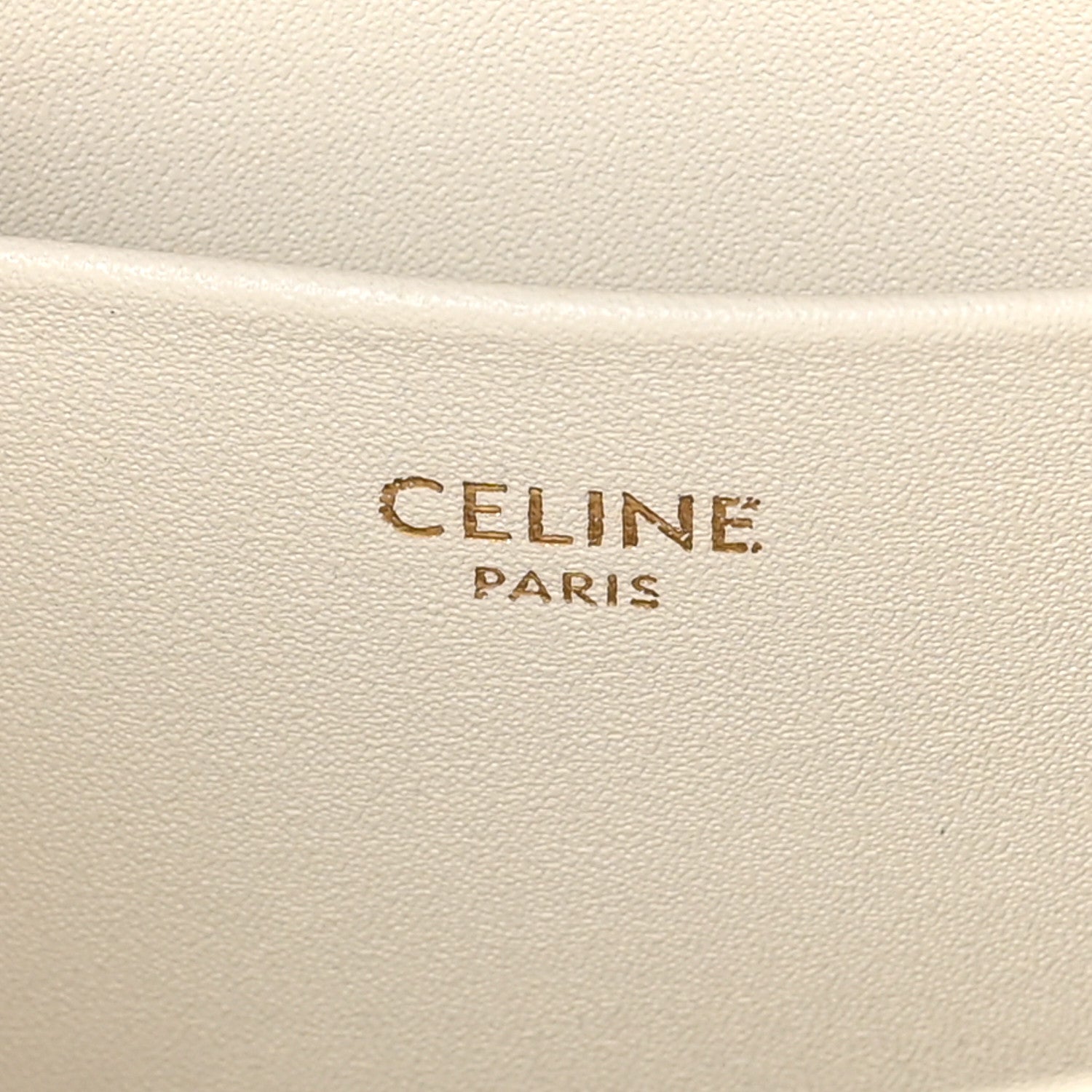Celine Shiny Calfskin Medium Tilly Triomphe Shoulder Bag Rice 6 of 9