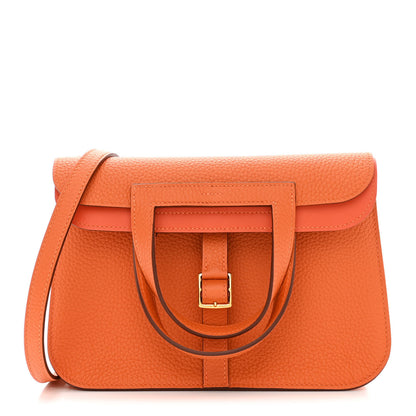 Hermes Taurillon Clemence Halzan 25 Orange Minium 1 of 11
