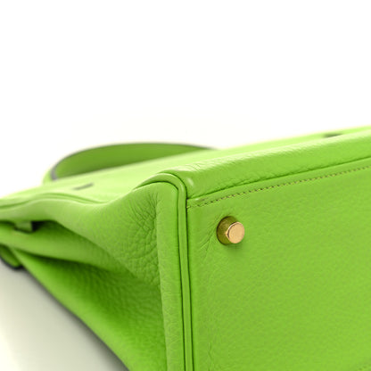 Hermes Taurillon Clemence Kelly Retourne 32 Vert Cru 11 of 12