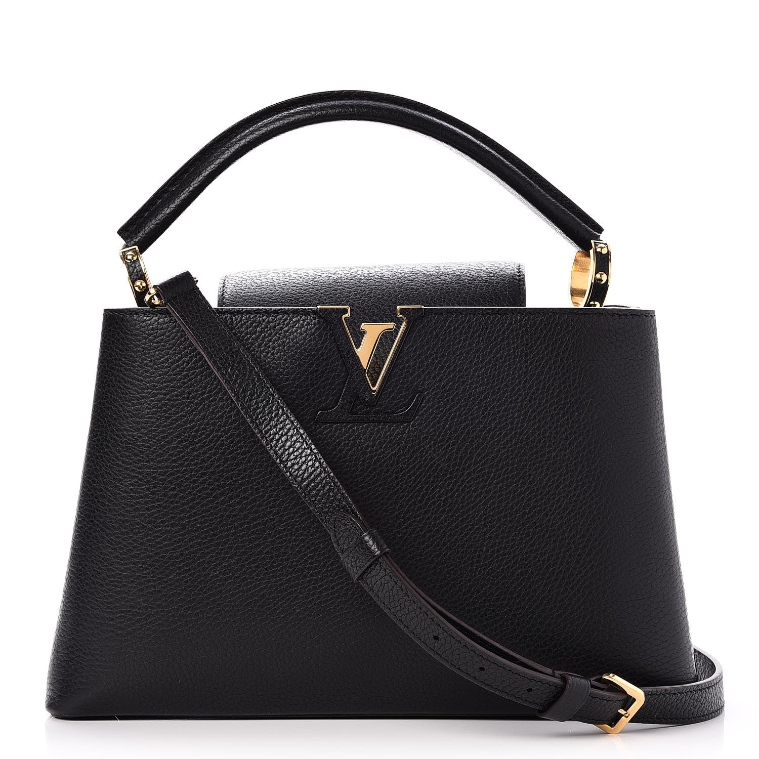 Louis Vuitton Taurillon Capucines PM Black 1 of 8
