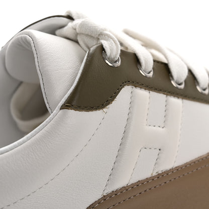 Hermes Calfskin Suede Mens Trail Sneakers 42 Beige Glaise Multicolor 12 of 12