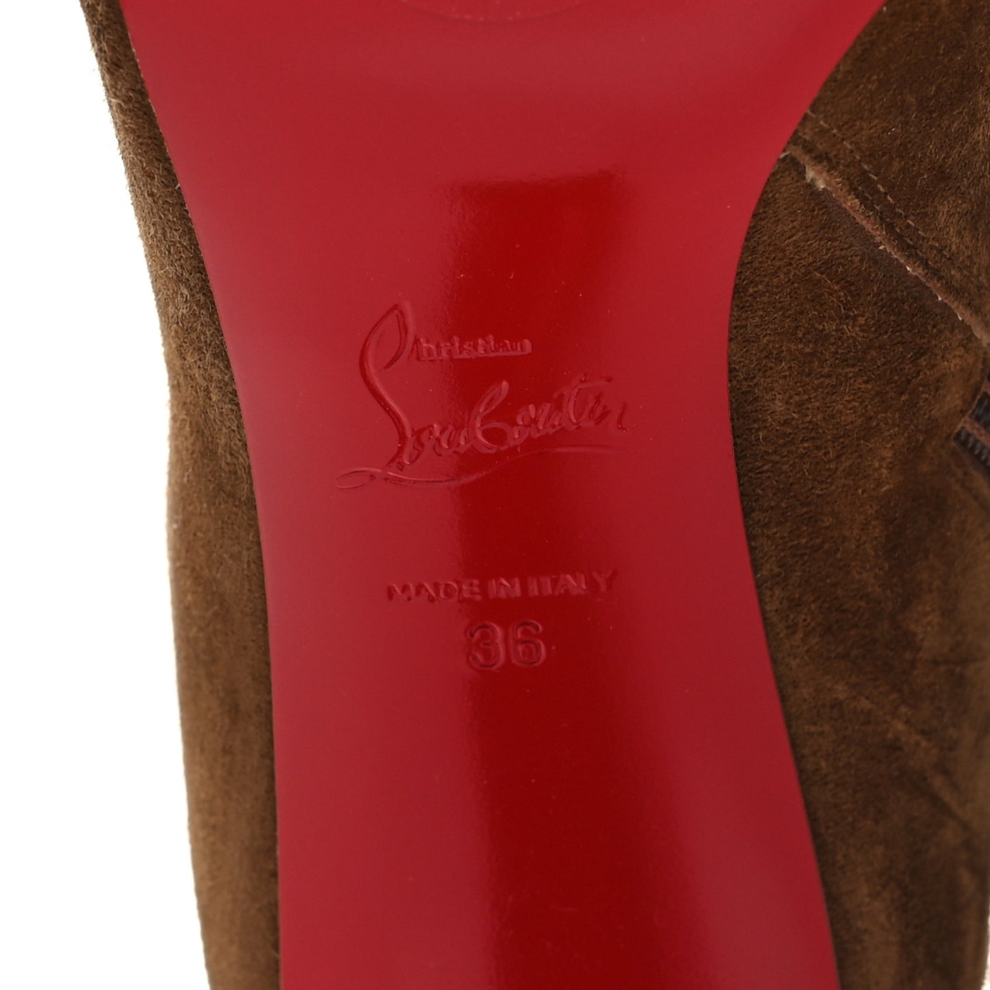 Suede Calfskin Condora Botta 85 Knee Boots 36 Brown