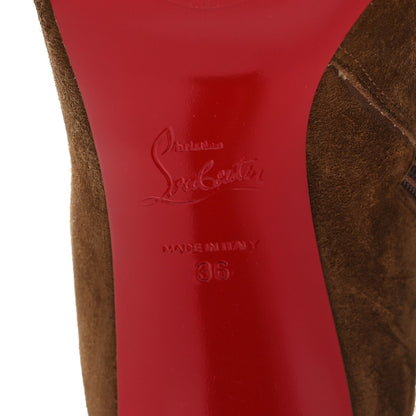 Christian Louboutin Suede Calfskin Condora Botta 85 Knee Boots 36 Brown 6 of 7