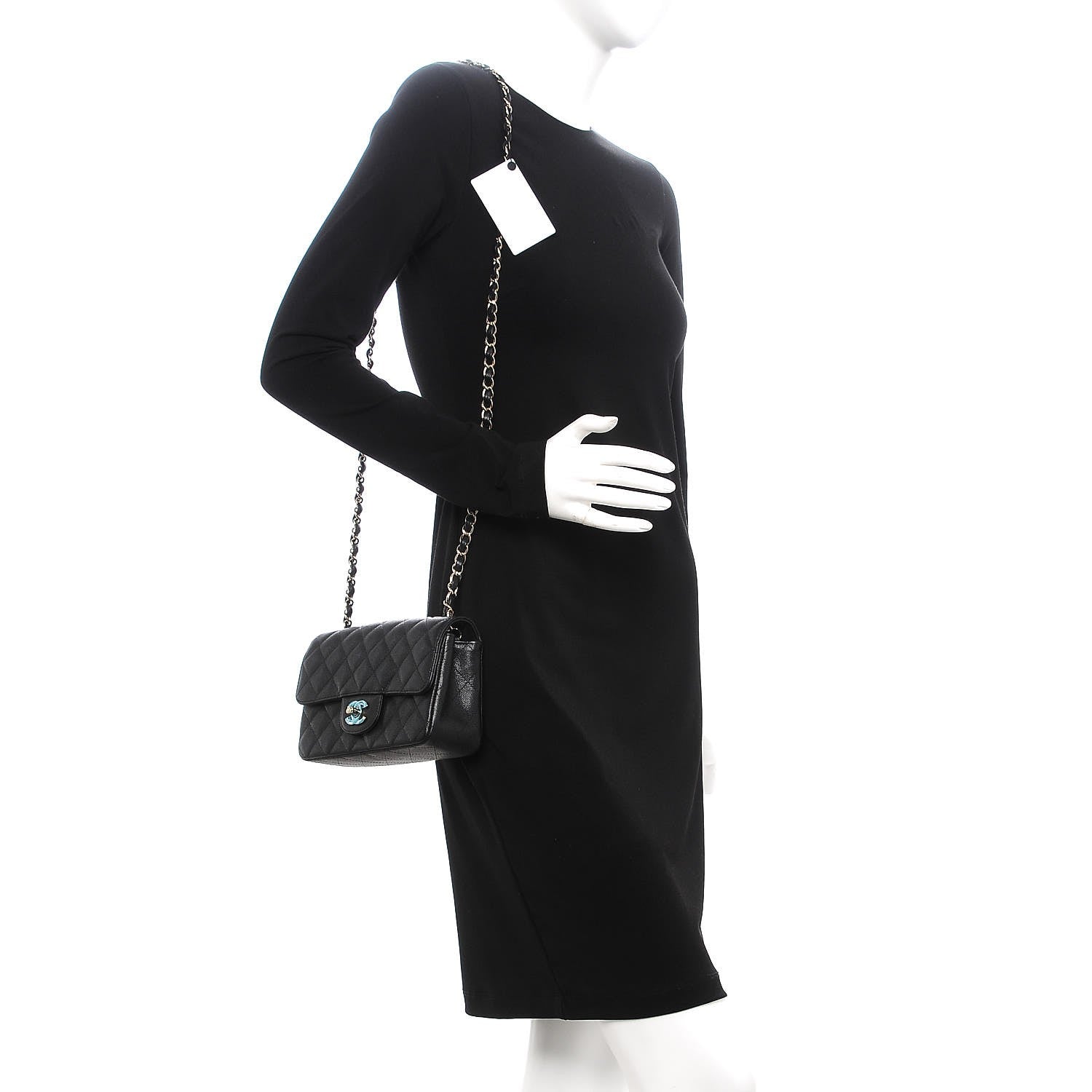 Chanel Caviar Quilted Mini Rectangular Flap Black 2 of 8