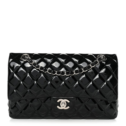 Chanel Patent Quilted Medium Double Flap Black 1 of 14
