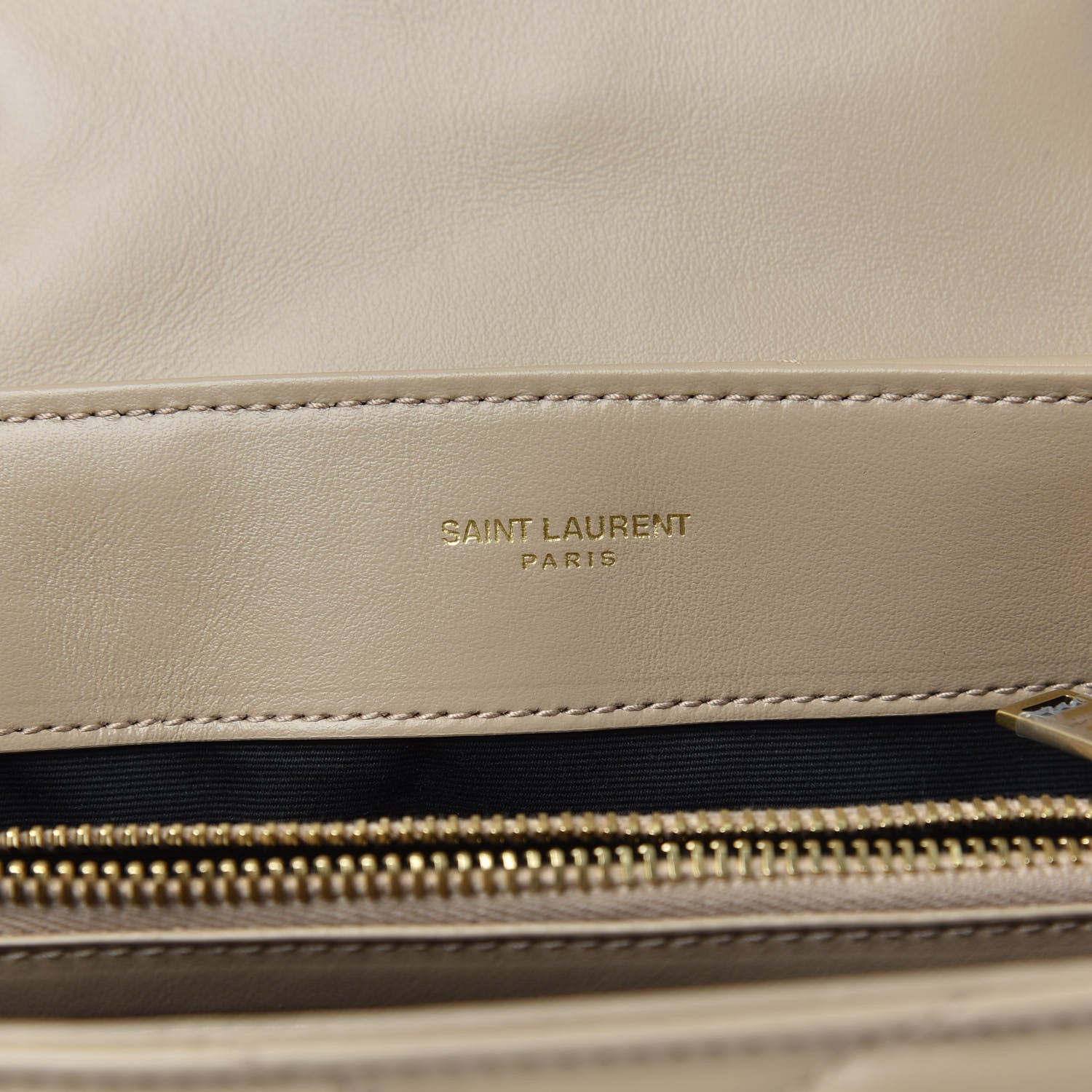 Saint Laurent Calfskin Y Quilted Monogram Small Loulou Chain Satchel Dark Beige 7 of 10