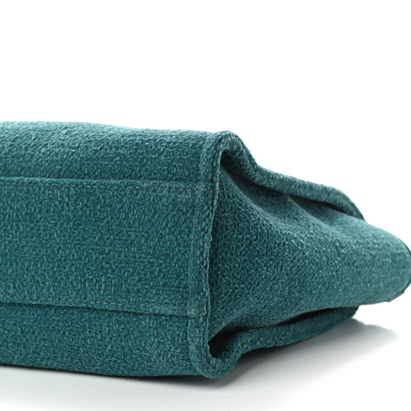 Lurex Boucle Small Deauville Tote Turquoise