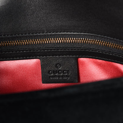 Gucci Velvet Matelasse Small GG Marmont Shoulder Bag Black 6 of 8