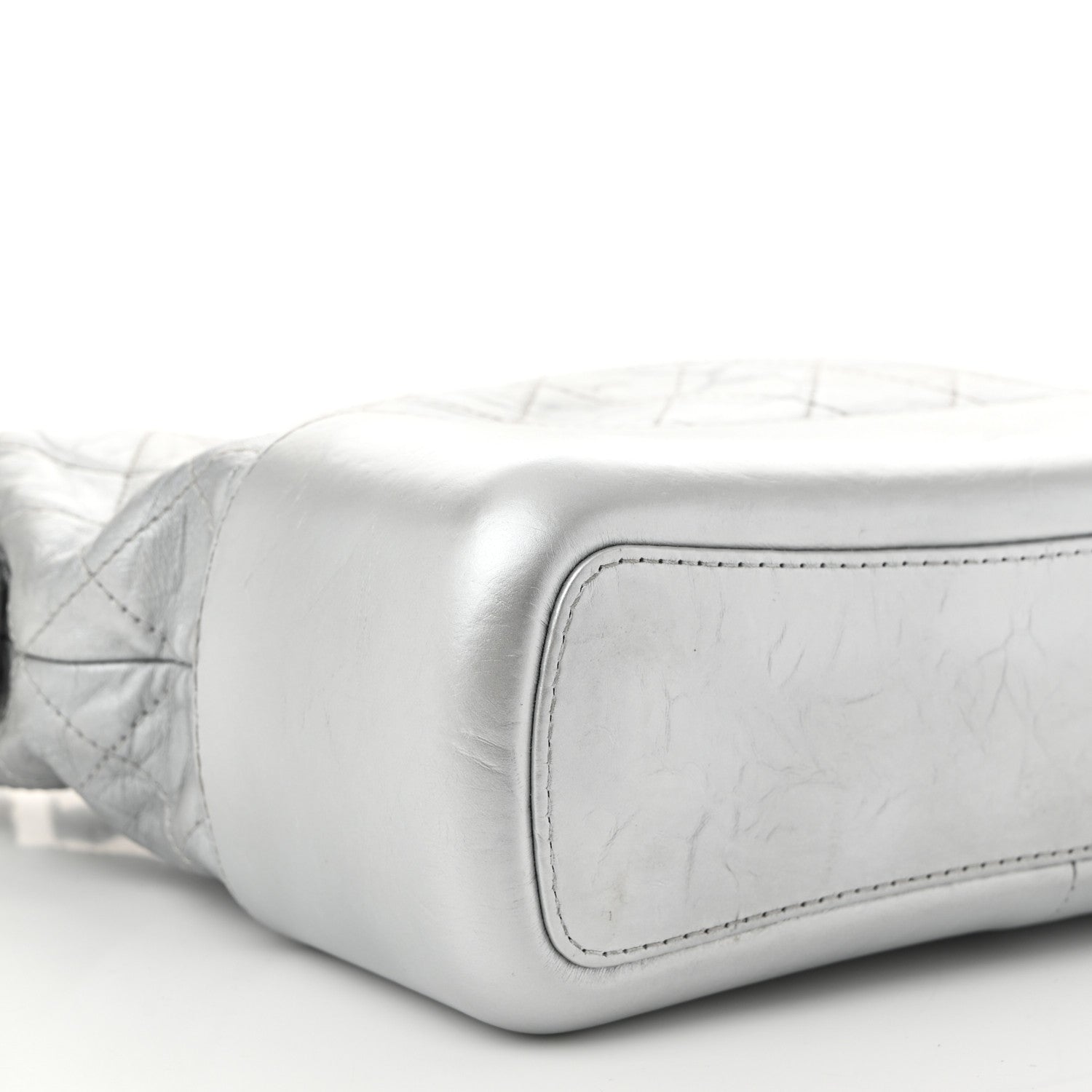 Chanel Metallic Aged Calfskin Quilted Medium Gabrielle Silver 9 of 11