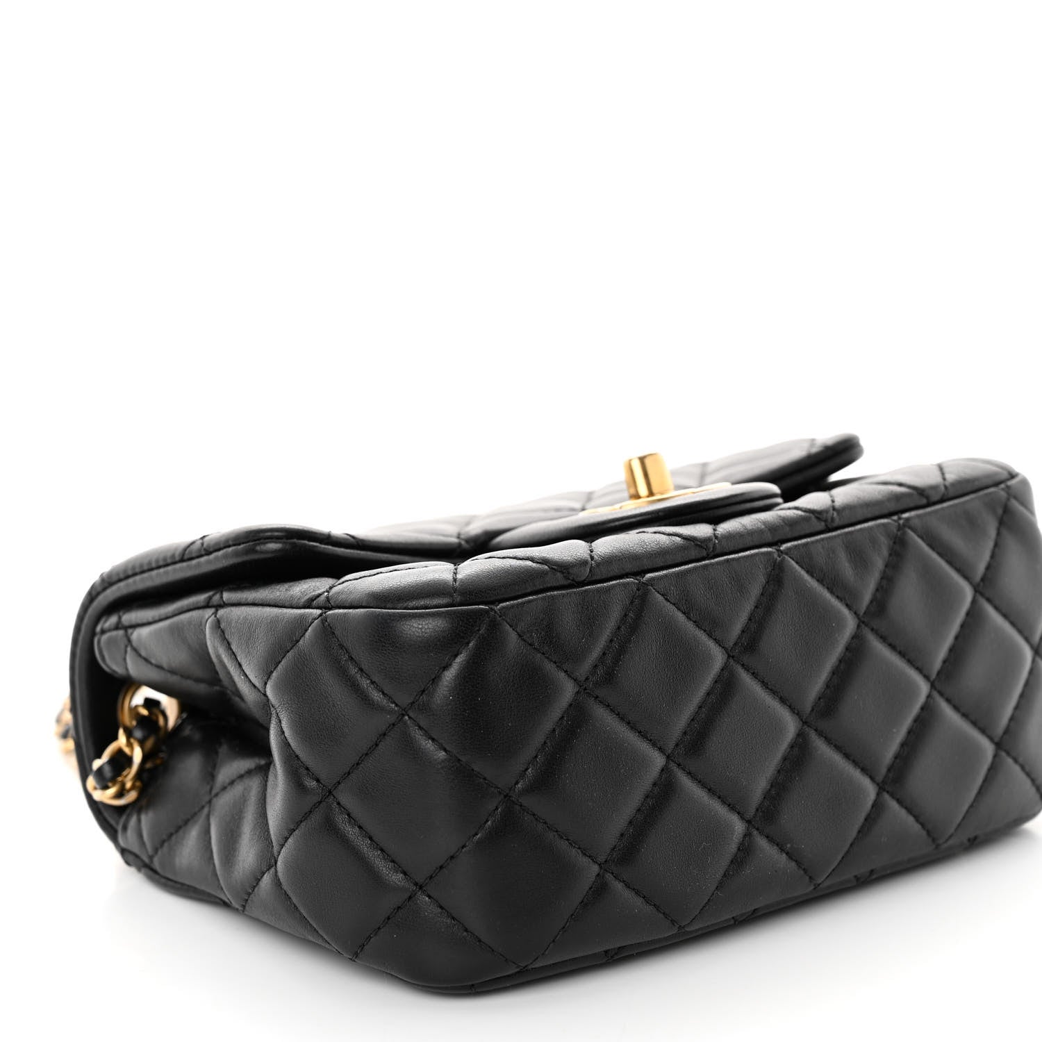 Chanel Lambskin Quilted Mini Pearl Crush Flap Black 9 of 11