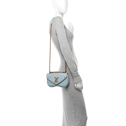 Louis Vuitton Calfskin New Wave Chain PM Porcelain Blue 2 of 10