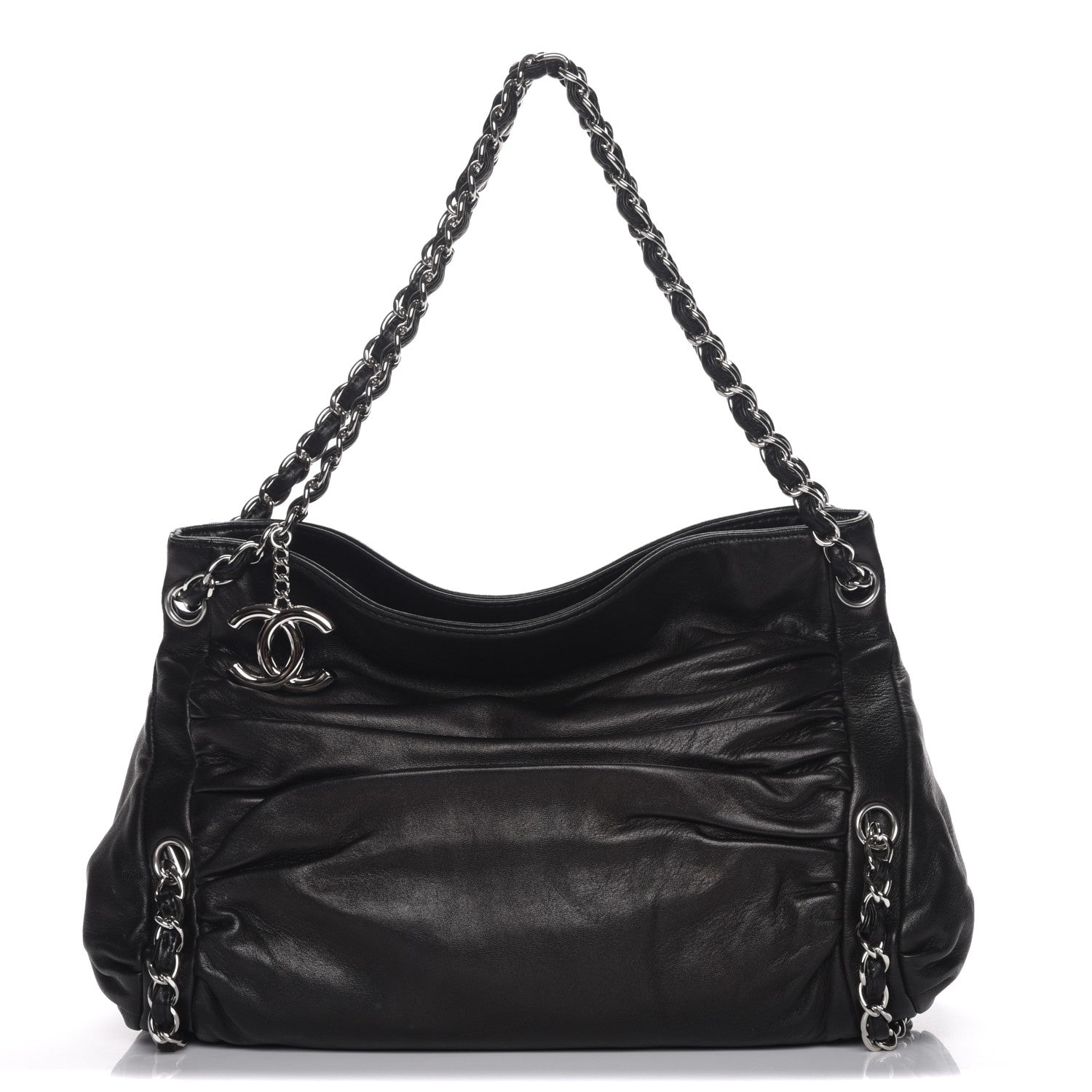 Chanel Lambskin Large Sharpei Shoulder Bag Black 1 of 7