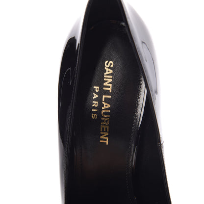 Saint Laurent Patent Calfskin Opyum 110 Pumps 38 Black Gold 7 of 10