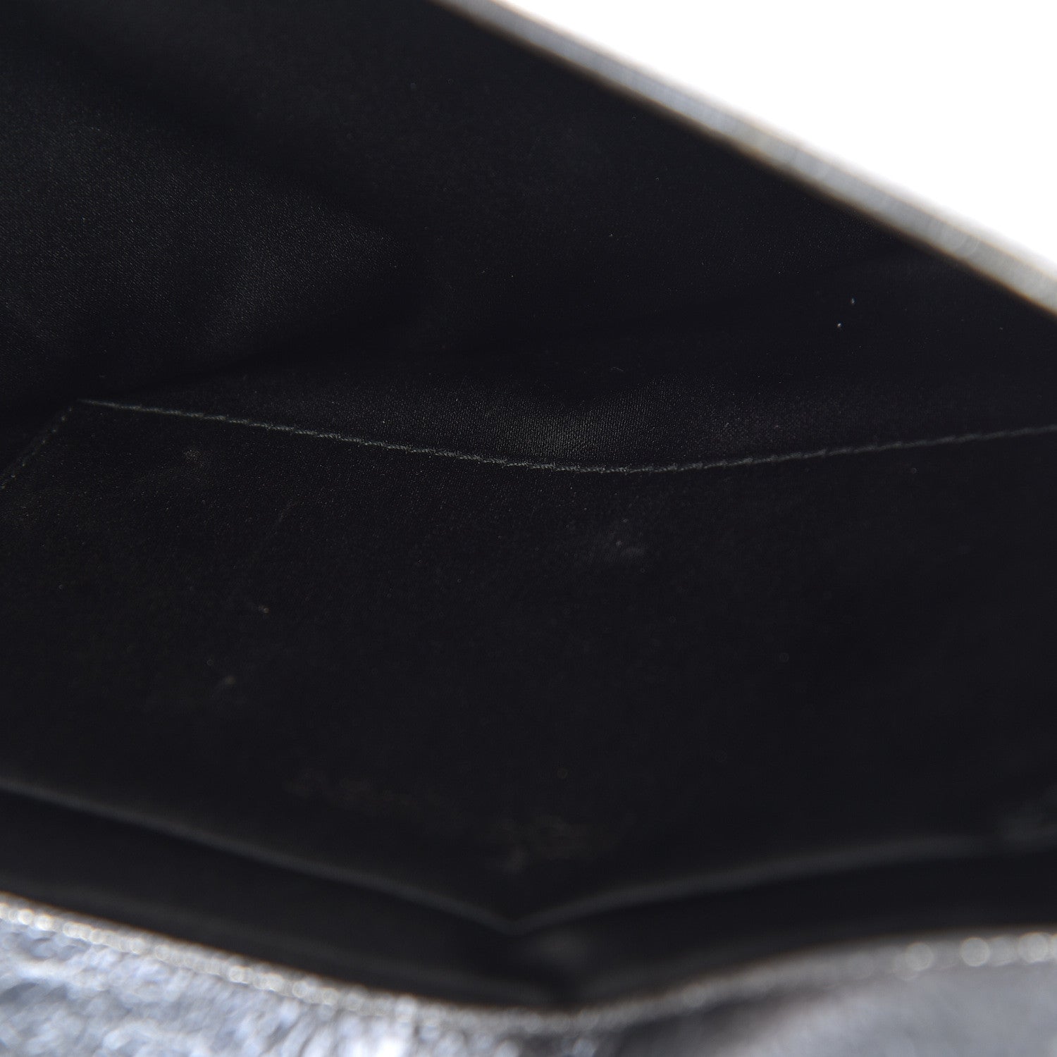 Saint Laurent Metallic Textured Large Belle De Jour Clutch Silver 12 of 13