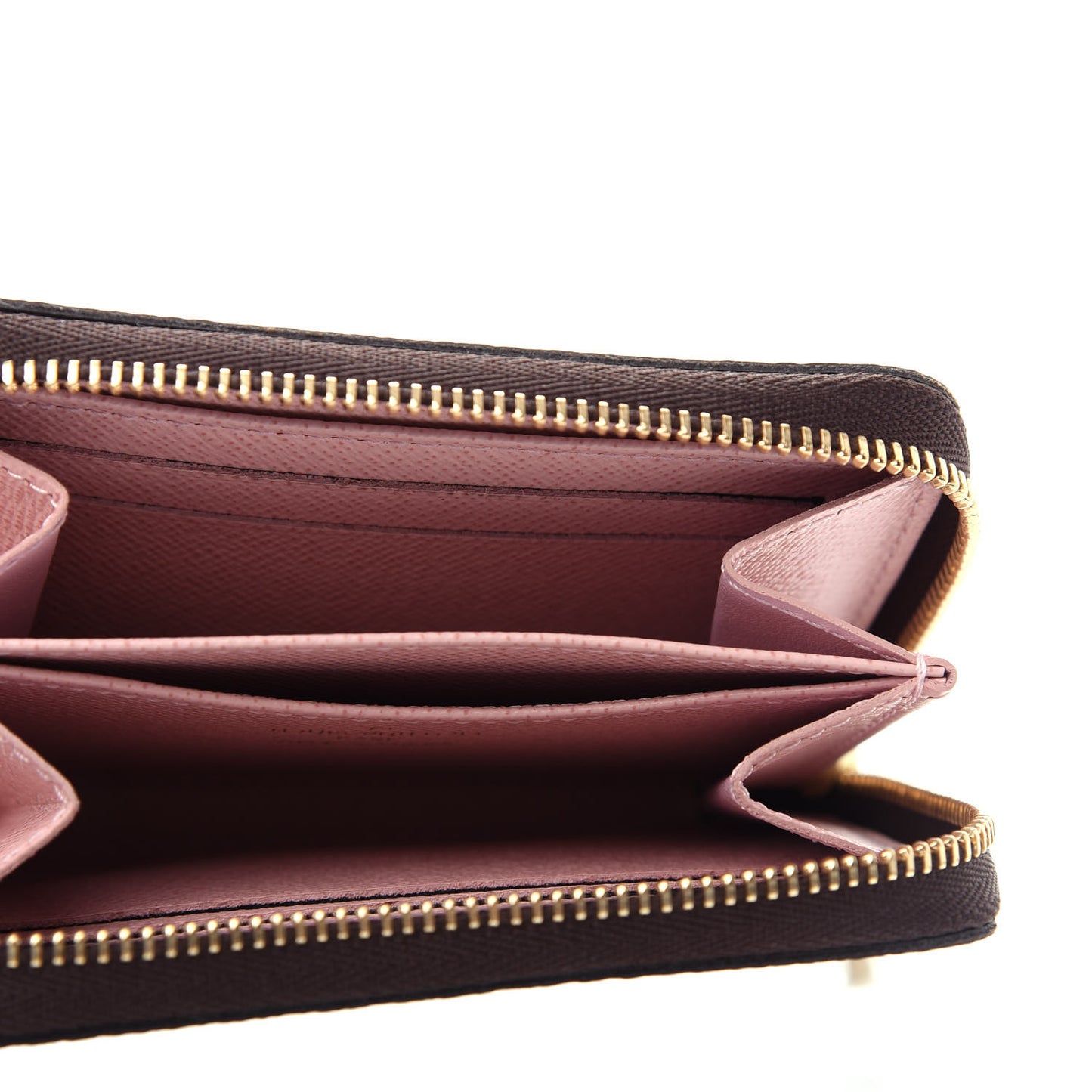 Damier Ebene Zippy Coin Purse Rose Ballerine