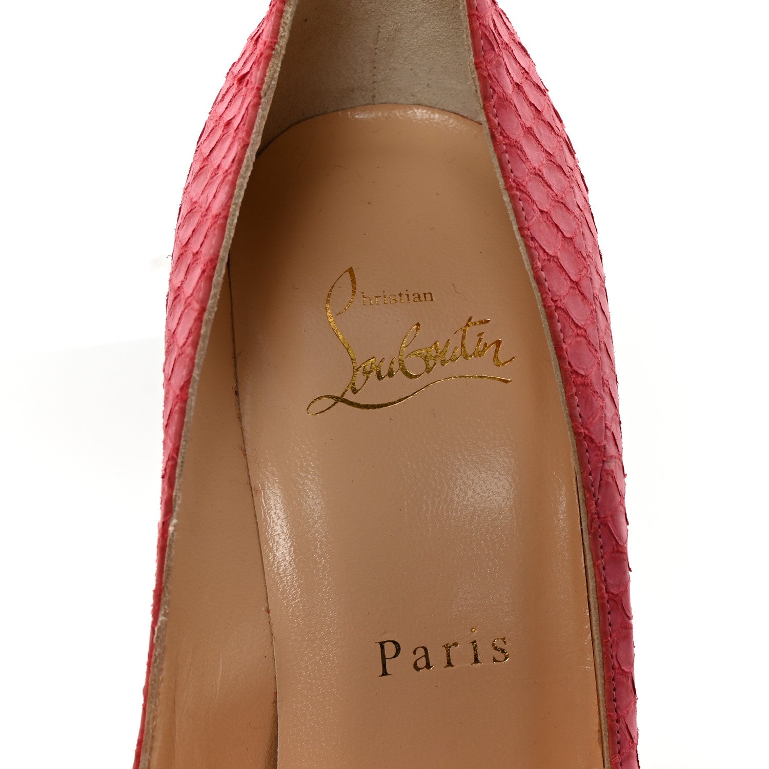 Christian Louboutin Watersnake Nubuck Neofilo 120 Pumps 36 Framboisine 8 of 9