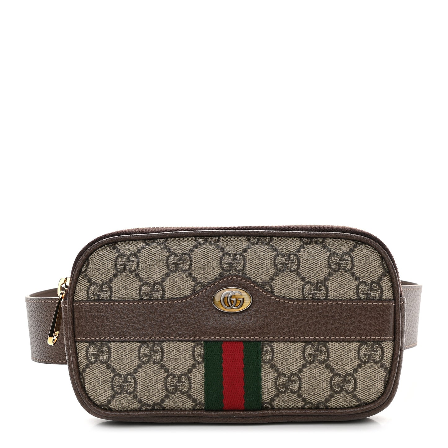 GG Supreme Monogram Ophidia Belted iPhone Case 75 30 Dark Brown