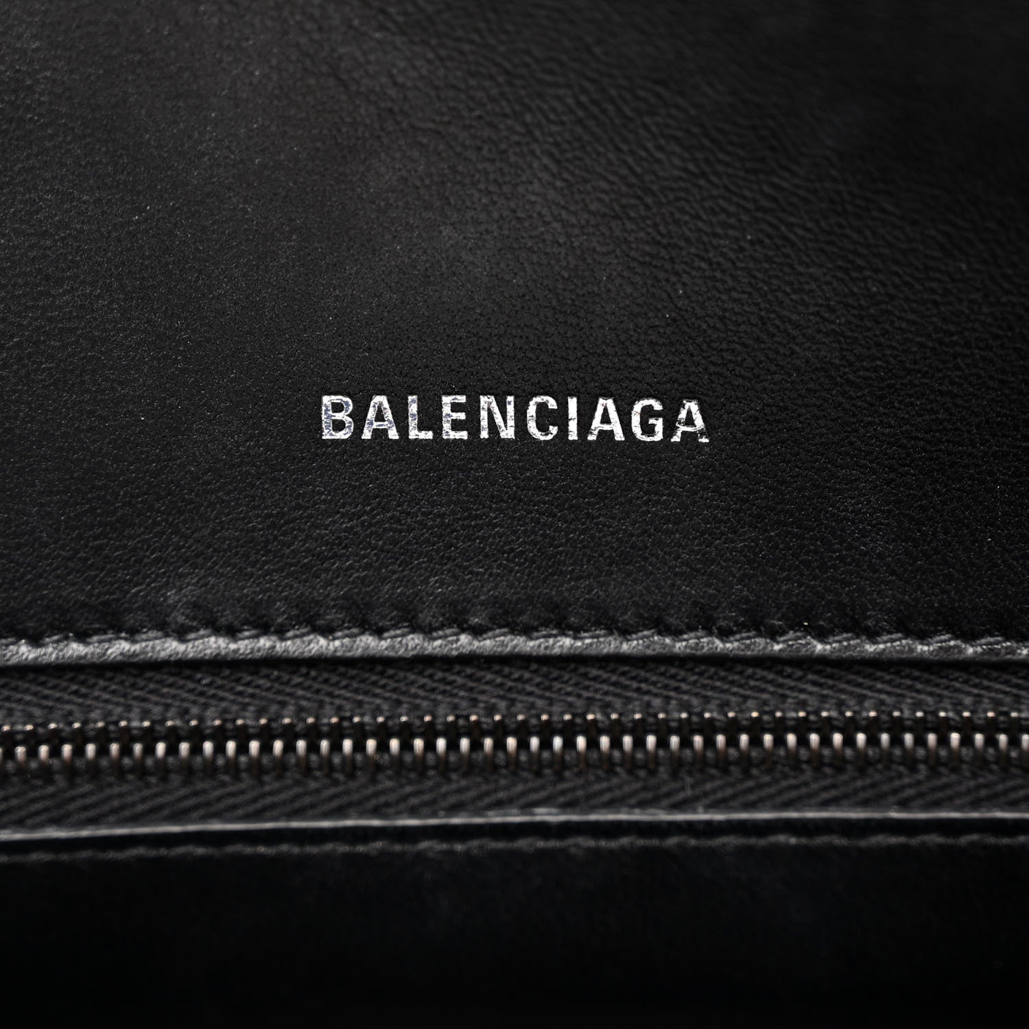 Balenciaga Shiny Box Calfskin Monochrome Small Hourglass Top Handle Bag Black 6 of 9