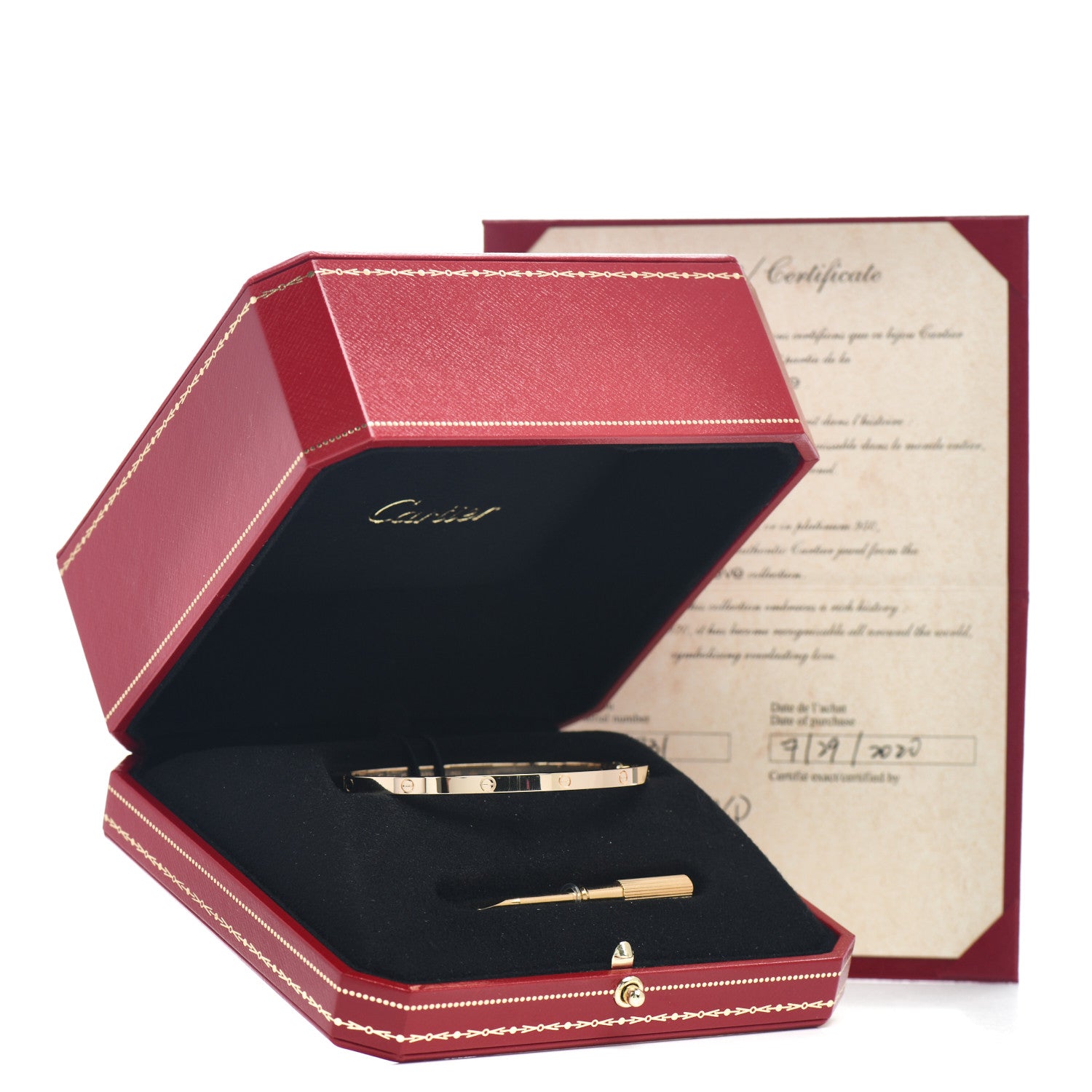 Cartier 18K Yellow Gold Small LOVE Bracelet 19 5 of 5