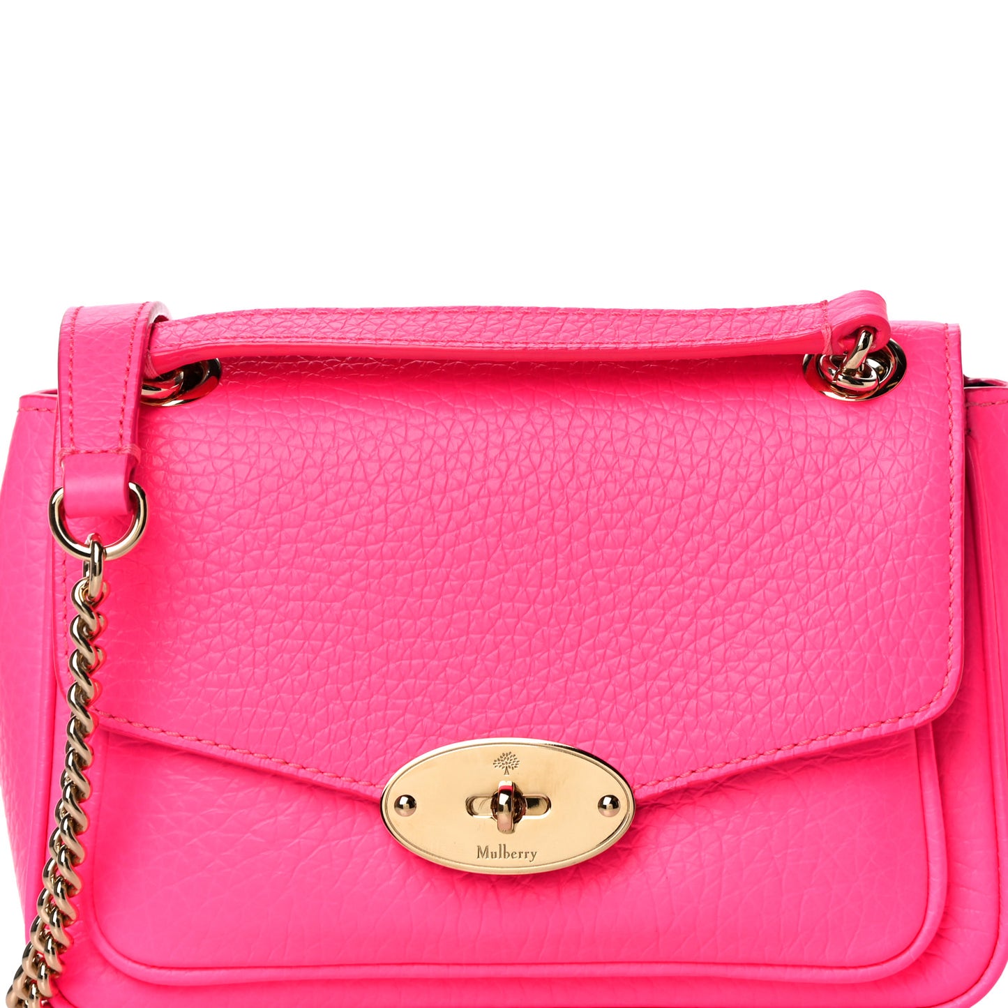Heavy Grained Calfskin Mini Darley Satchel Pink