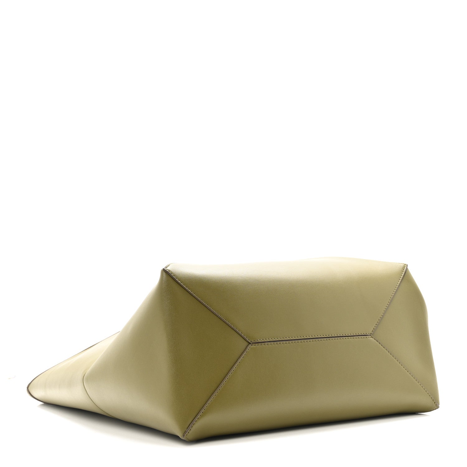 Loewe Shiny Calfskin Large Puzzle Fold Tote Dark Khaki Green 4 of 10