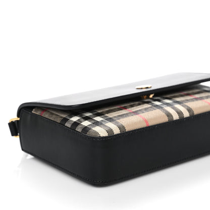 Burberry Calfskin Mini Vintage Check Note Bag Black 9 of 12