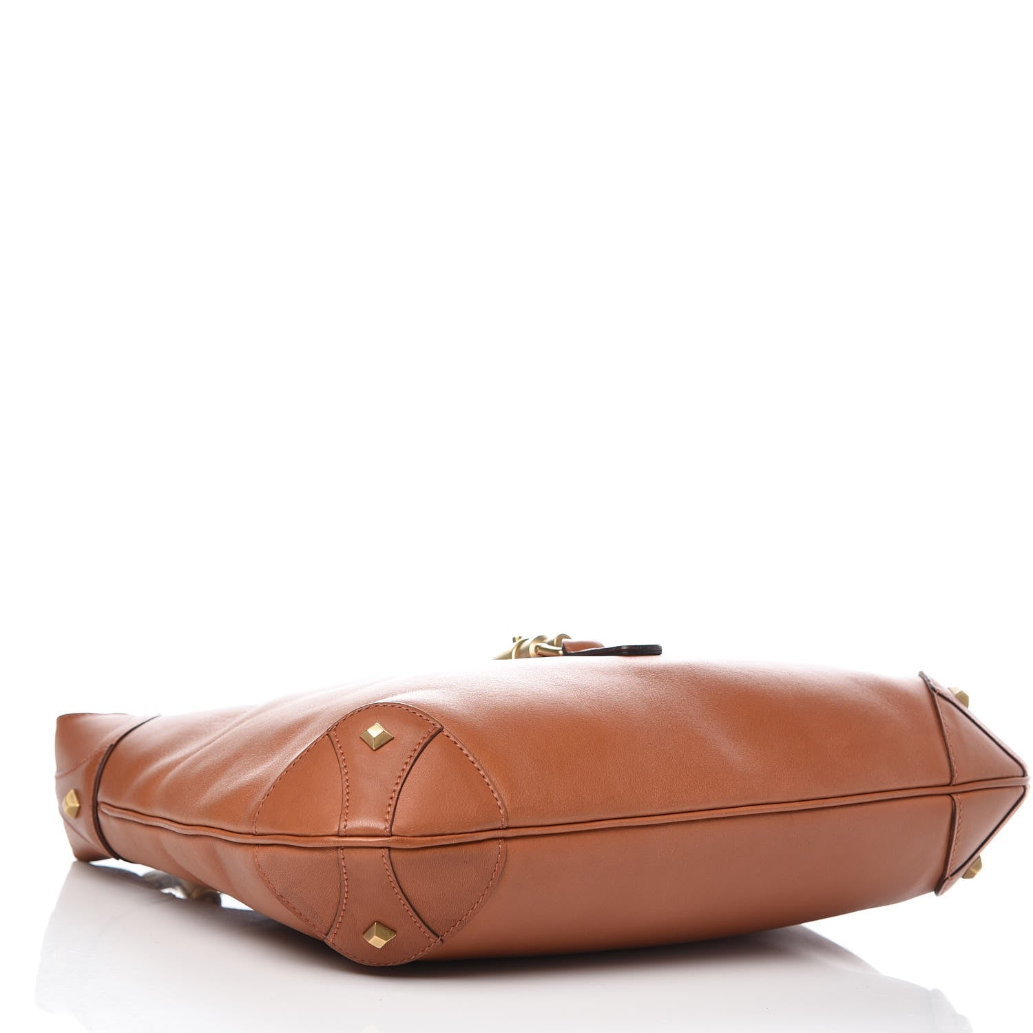 Gucci Calfskin Piston Lock Jackie O Hobo Tan 4 of 14
