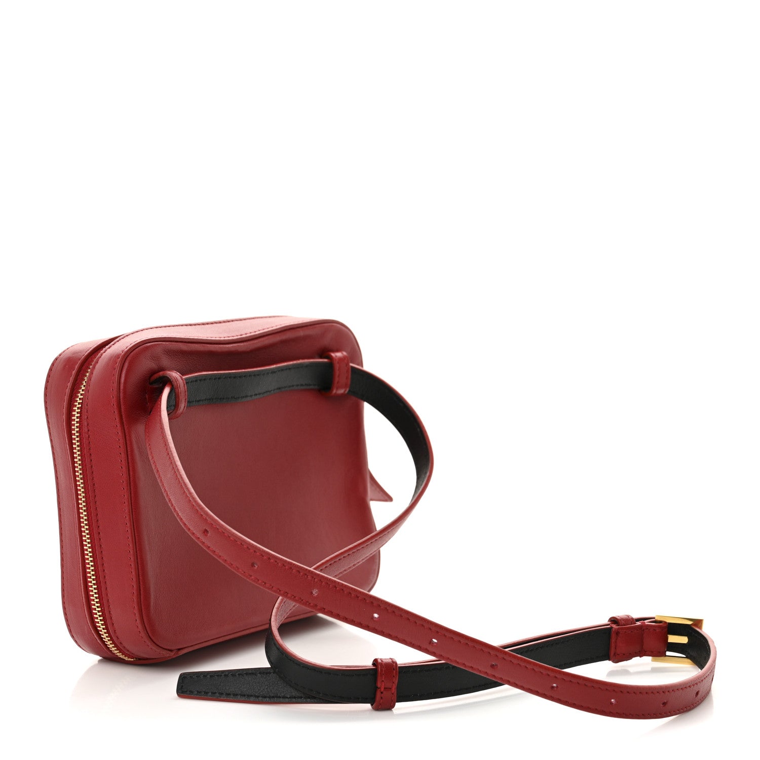 Saint Laurent Lambskin Matelasse Vicky Monogram Belt Bag Eros Red 3 of 10
