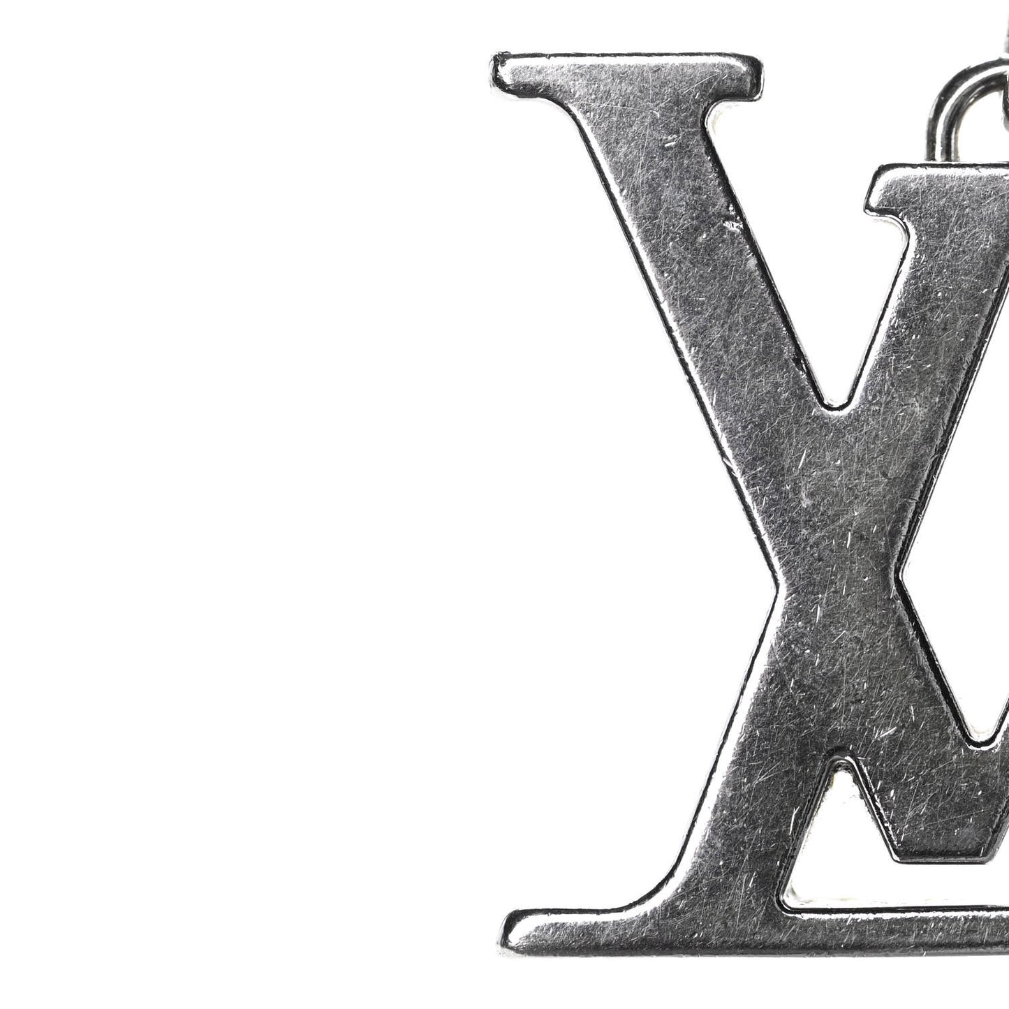 LV Facettes Bag Charm Key Holder Silver