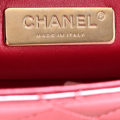 Chanel Mirror Calfskin Metallic Calfskin Medium Hollywood Boulevard Flap With Star Coin Purse Pink 6 of 11