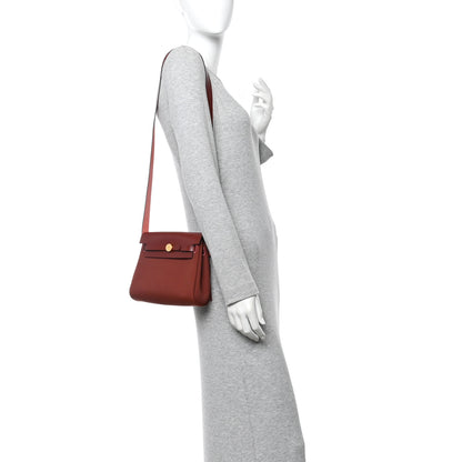 Hermes Military Toile Vache Hunter Herbag Zip Retourne 20 Rouge H 2 of 12