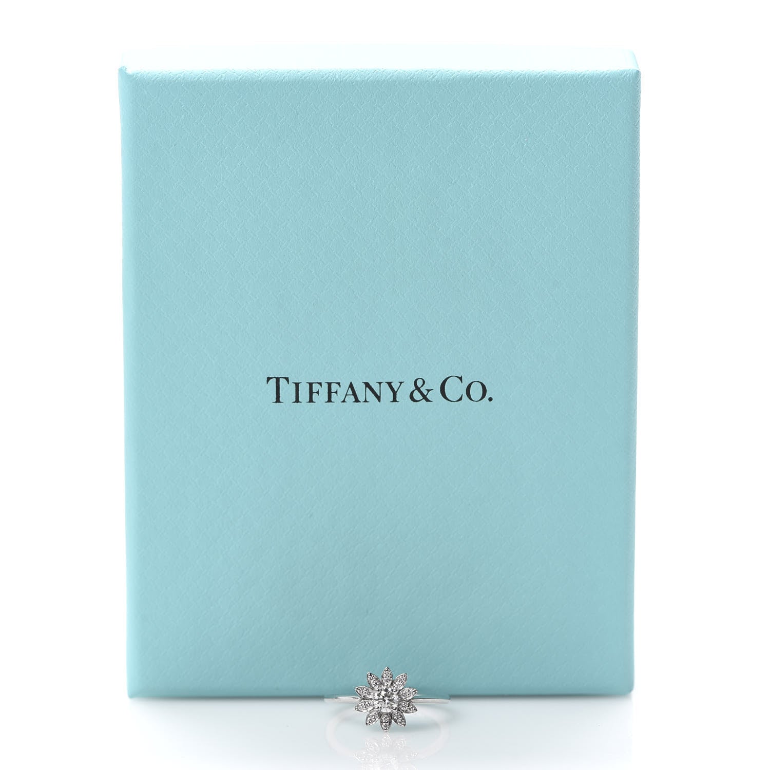 Tiffany Platinum Diamond Enchant Garden Flower Ring 49 5 6 of 6