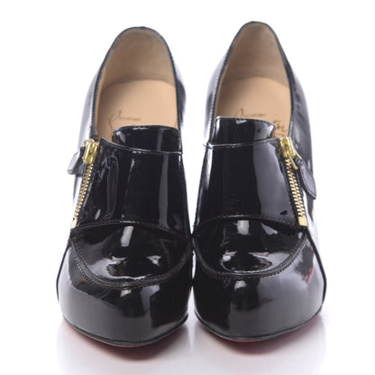 Christian Louboutin Patent Lapano Loafer Zip Booties 36 Black 2 of 14