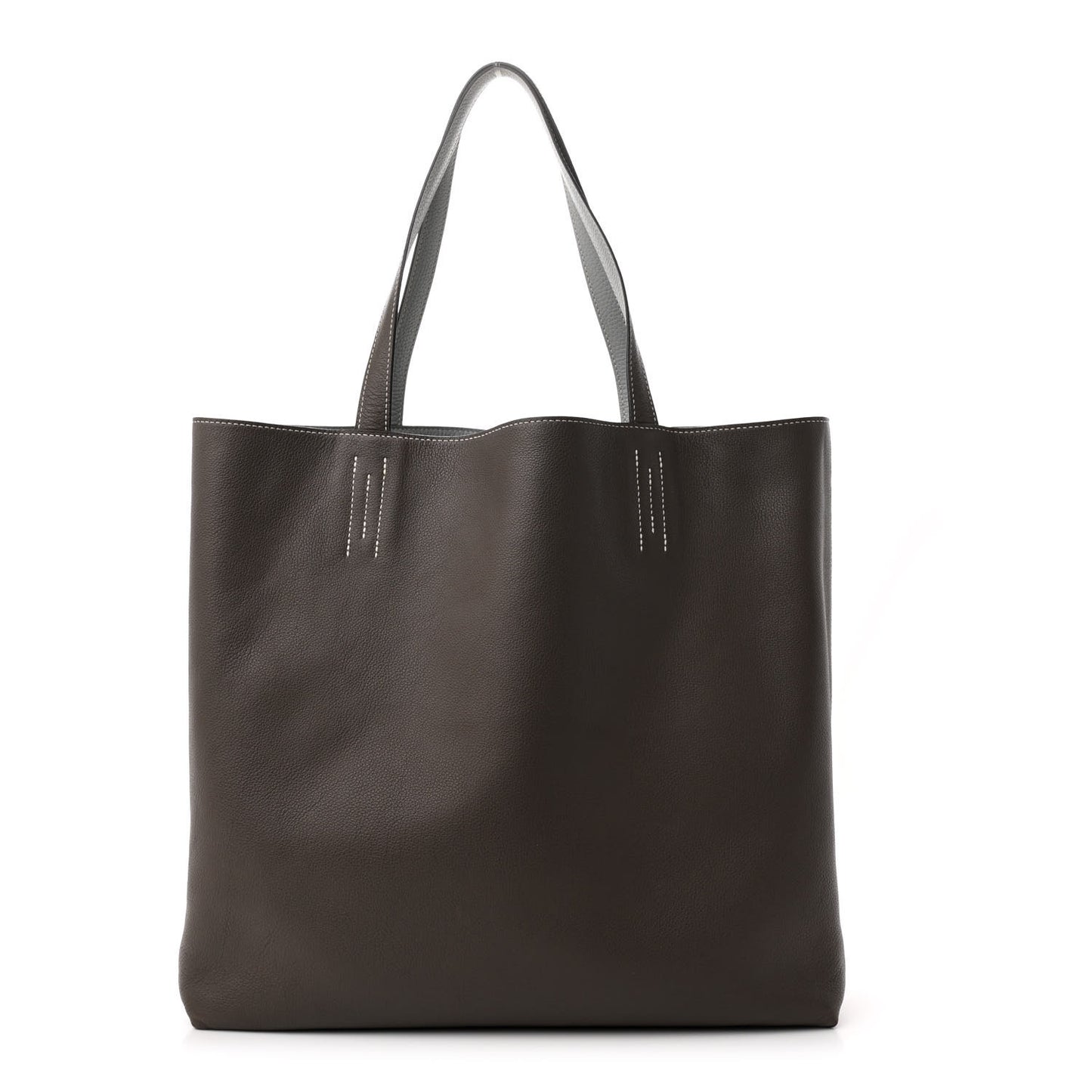 Taurillon Clemence Evercolor Double Sens 36 Reversible Tote Etain Bleu Glacier