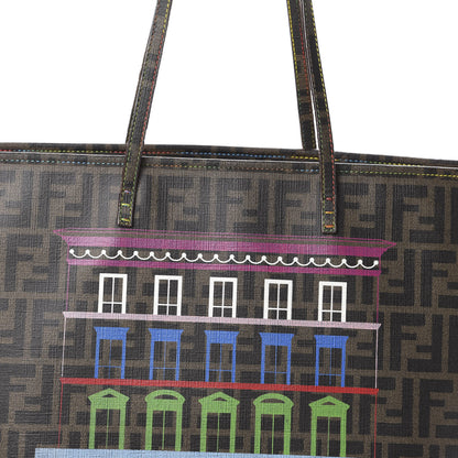 Fendi Zucca Spalmati Print Large Roll Tote Tobacco Multicolor 7 of 22