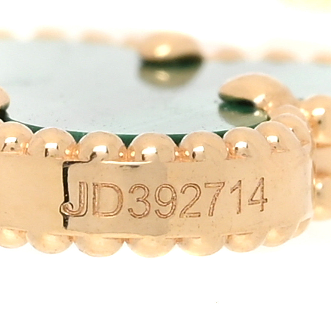 18K Yellow Gold Malachite 5 Motifs Vintage Alhambra Bracelet