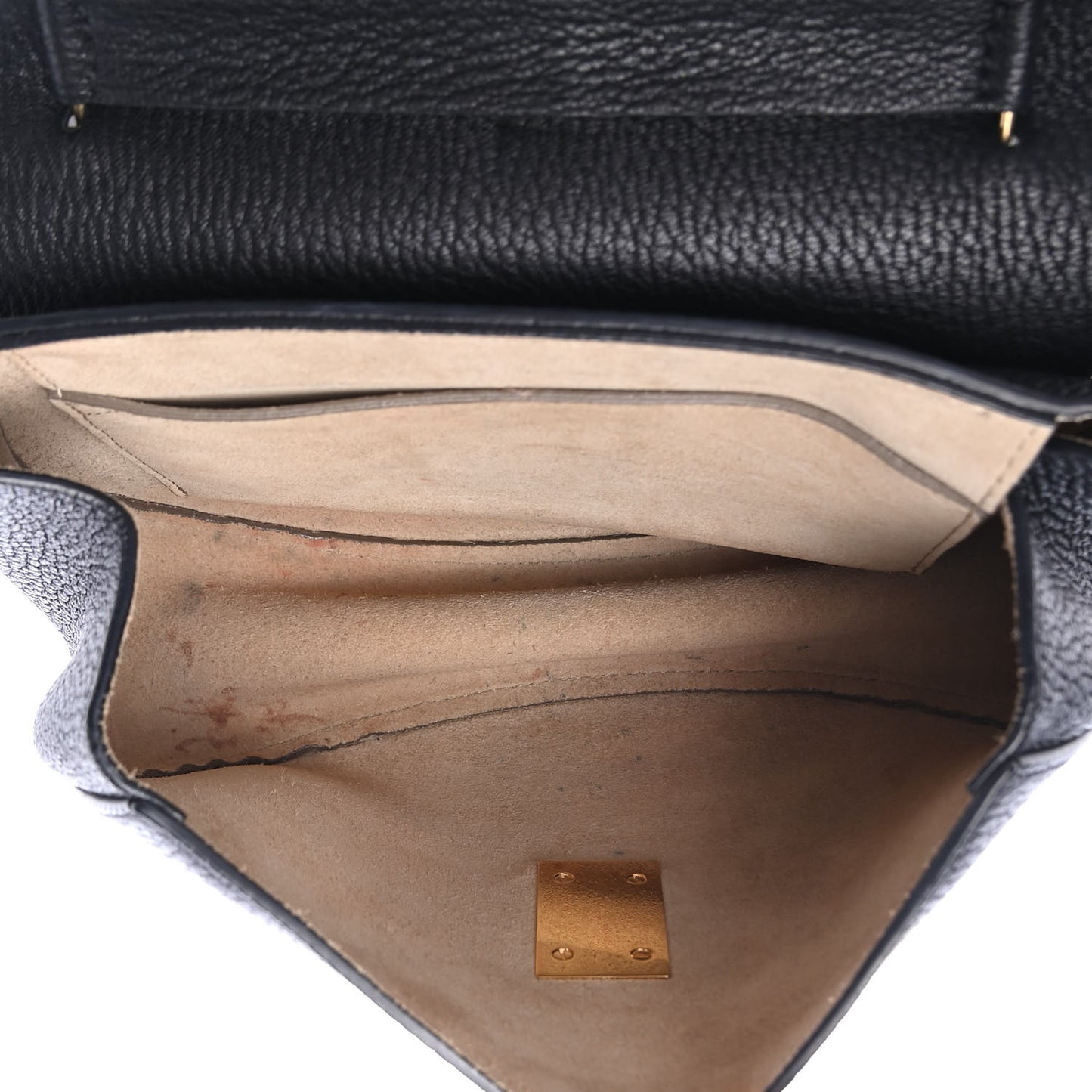 Grained Lambskin Drew Shoulder Bag Black