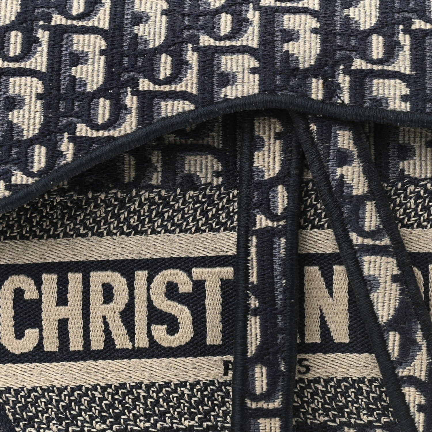 Christian Dior Oblique Embroidered Saddle Bag Blue 8 of 11