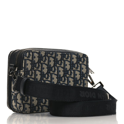 Christian Dior Oblique Pouch Navy Blue 3 of 10