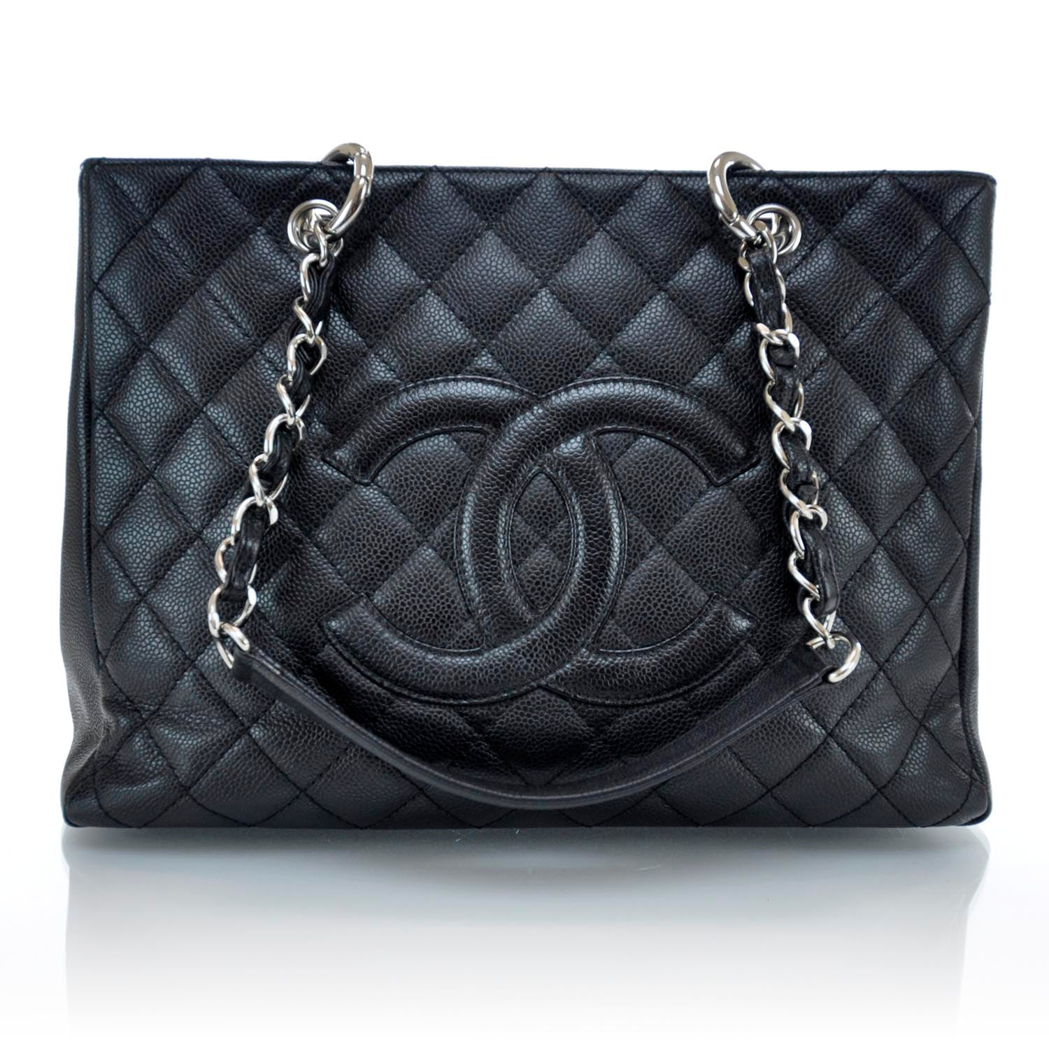 Chanel Caviar Quilted Grand Shopping Tote GST Black 1 of 14
