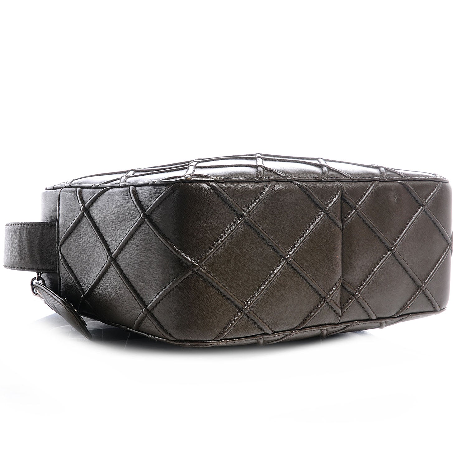Chanel Lambskin Diamond Stitch Shoulder Bag Olive 4 of 8