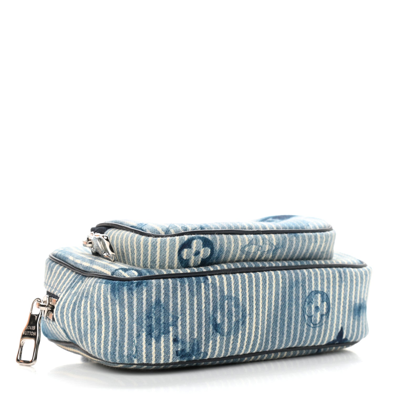 Louis Vuitton Hickory Stripes Denim Monogram Watercolor Outdoor Pouch Blue 4 of 9