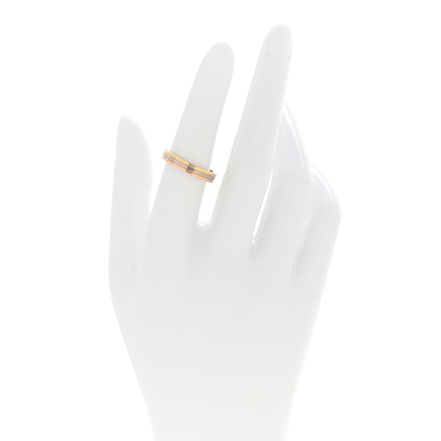 Cartier 18K Pink White Yellow Gold 3.5mm Vendome Louis Cartier Wedding Band Ring 52 6 2 of 6