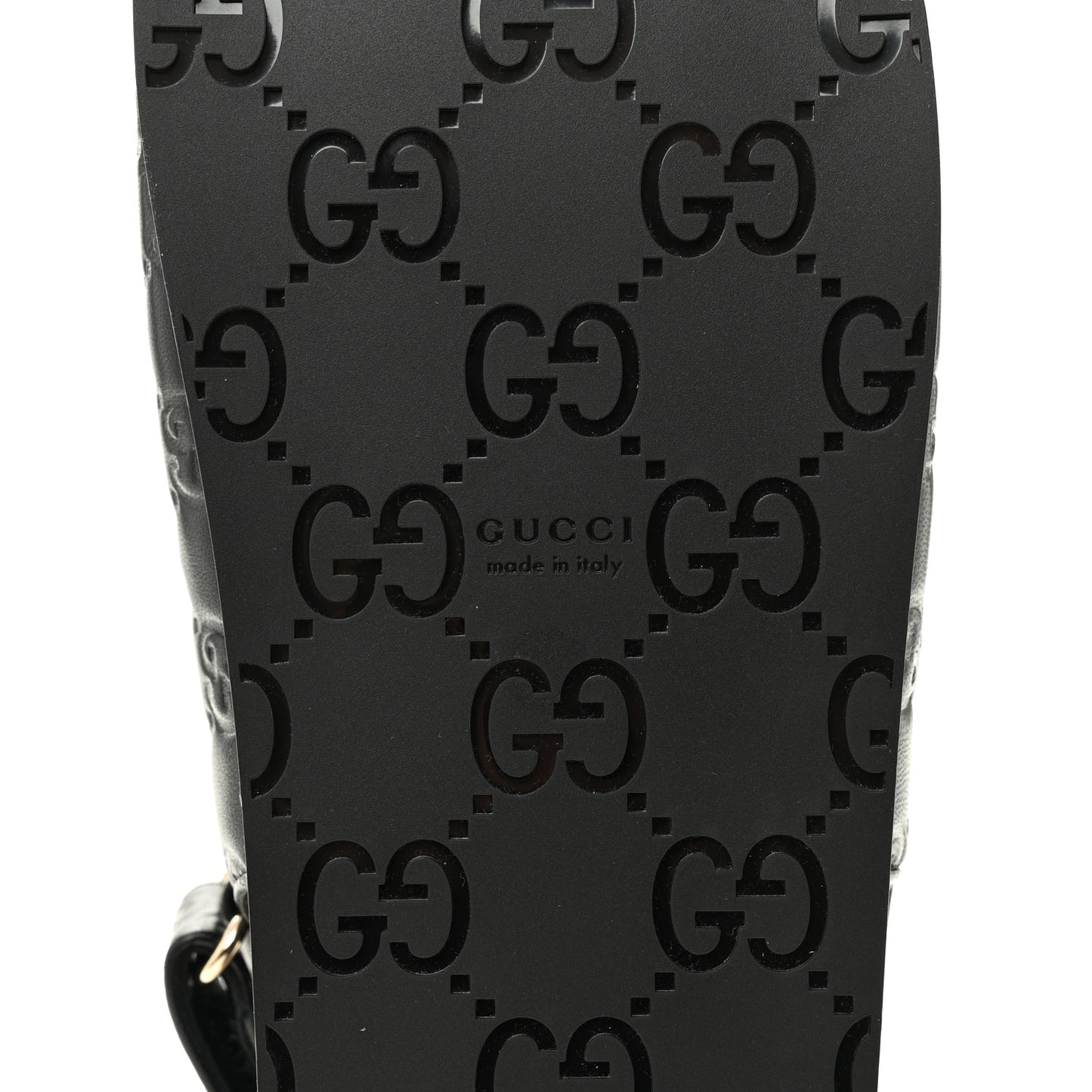 Guccissima GG Embossed Womens Sandals 39 Black
