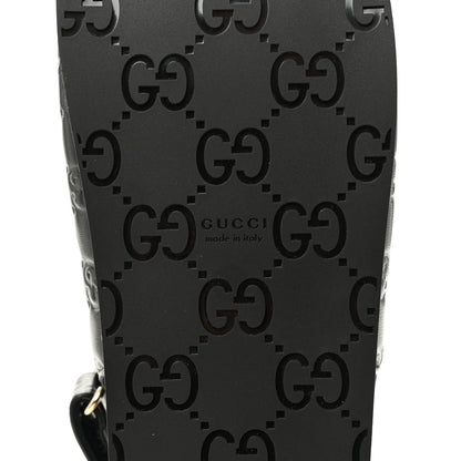 Gucci Guccissima GG Embossed Womens Sandals 39 Black 8 of 10